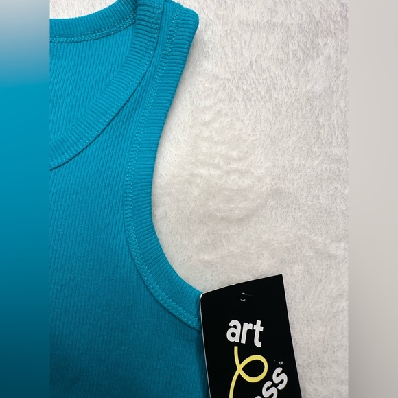 ART CLASS Tank Mini Dress Girls Sizes Turquoise Mood Mid Length - Picture 3 of 11
